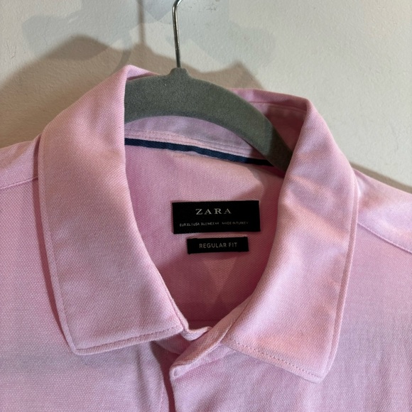 ZARA Sz XL Regular Fit Stretch Jersey Knit Button Down Long Sleeve Classic Shirt - Picture 2 of 8